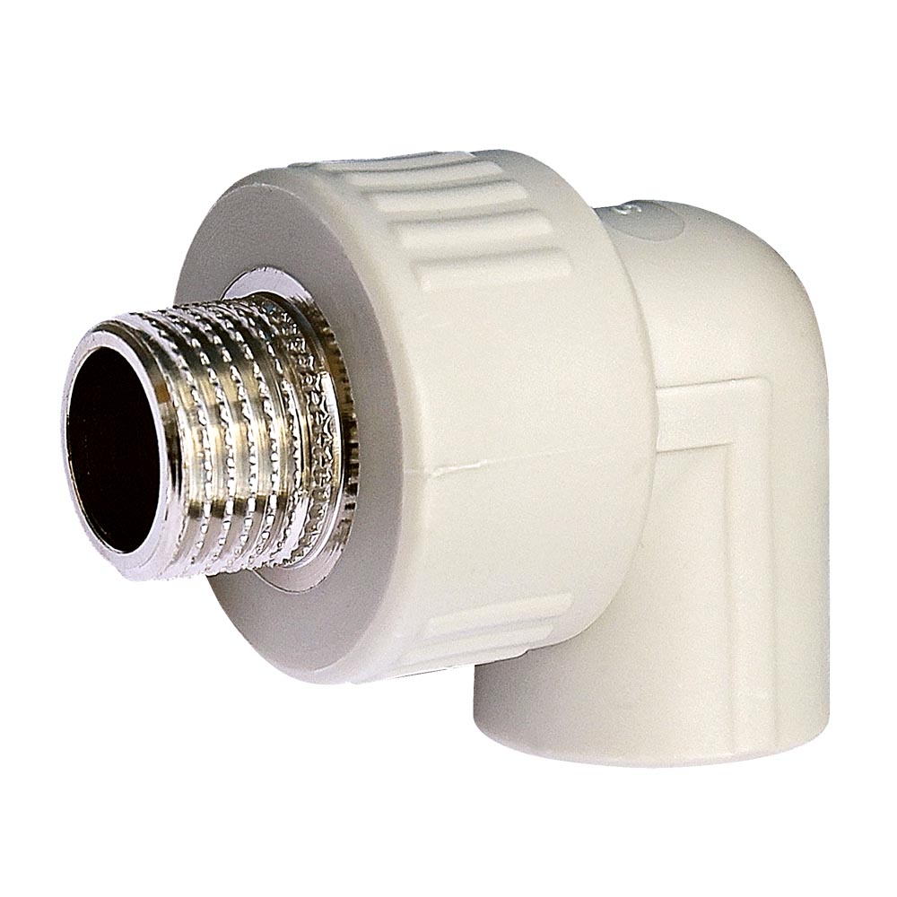 Кутник 90 зовнішня різьба VSPLAST PPR ф20х1/2 ** 1010